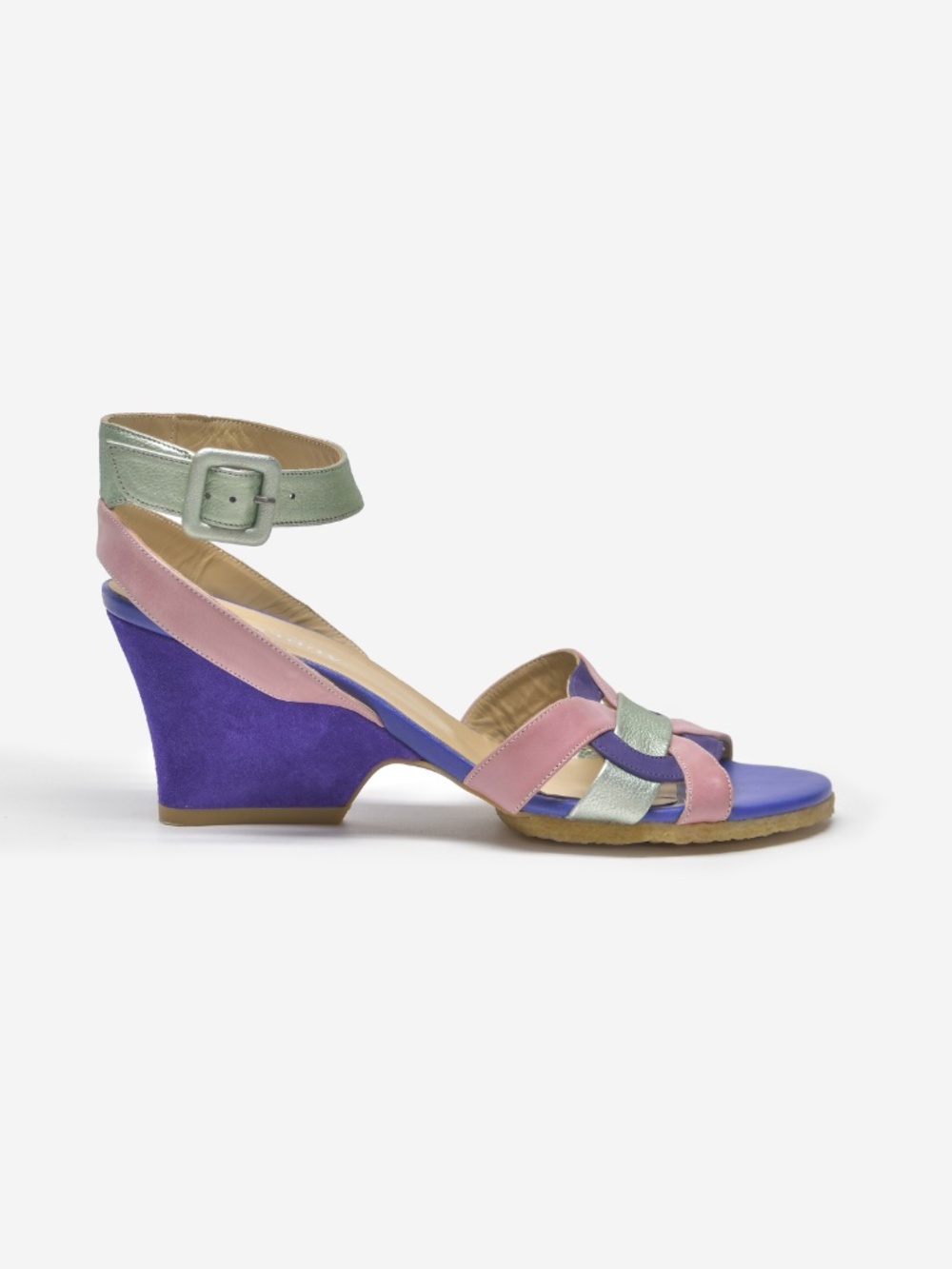 AUDLEY Leather & Suede Sandals Size 38